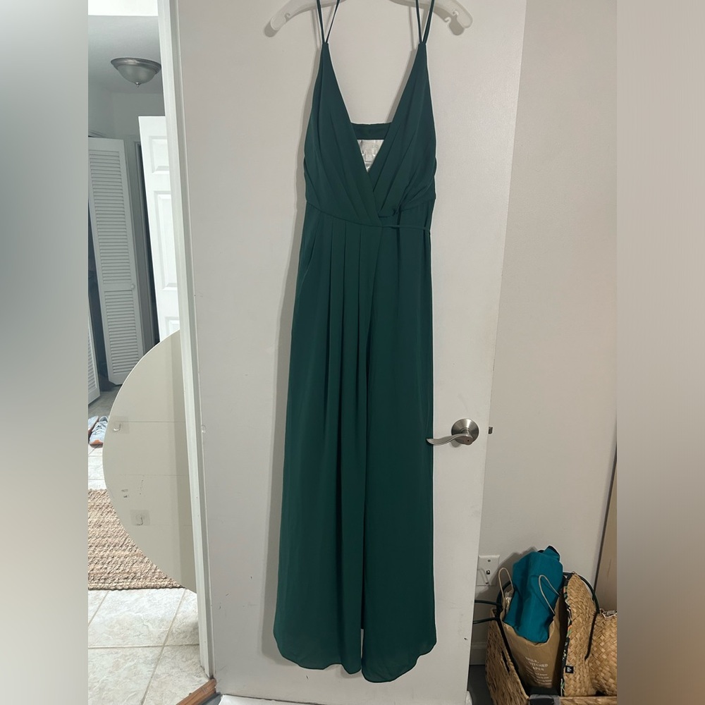 NWT DAVIDS BRIDAL GREEN WRAP DRESS